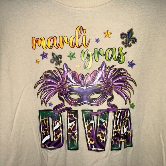 NEW Handcrafted Mardi Gras Shirt Size Large - Picture 3 of 4